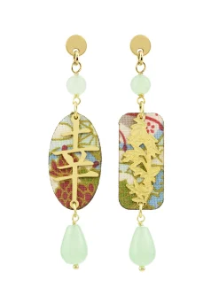 Lebole Maison Orecchini Fortuna Mini Verde Giada