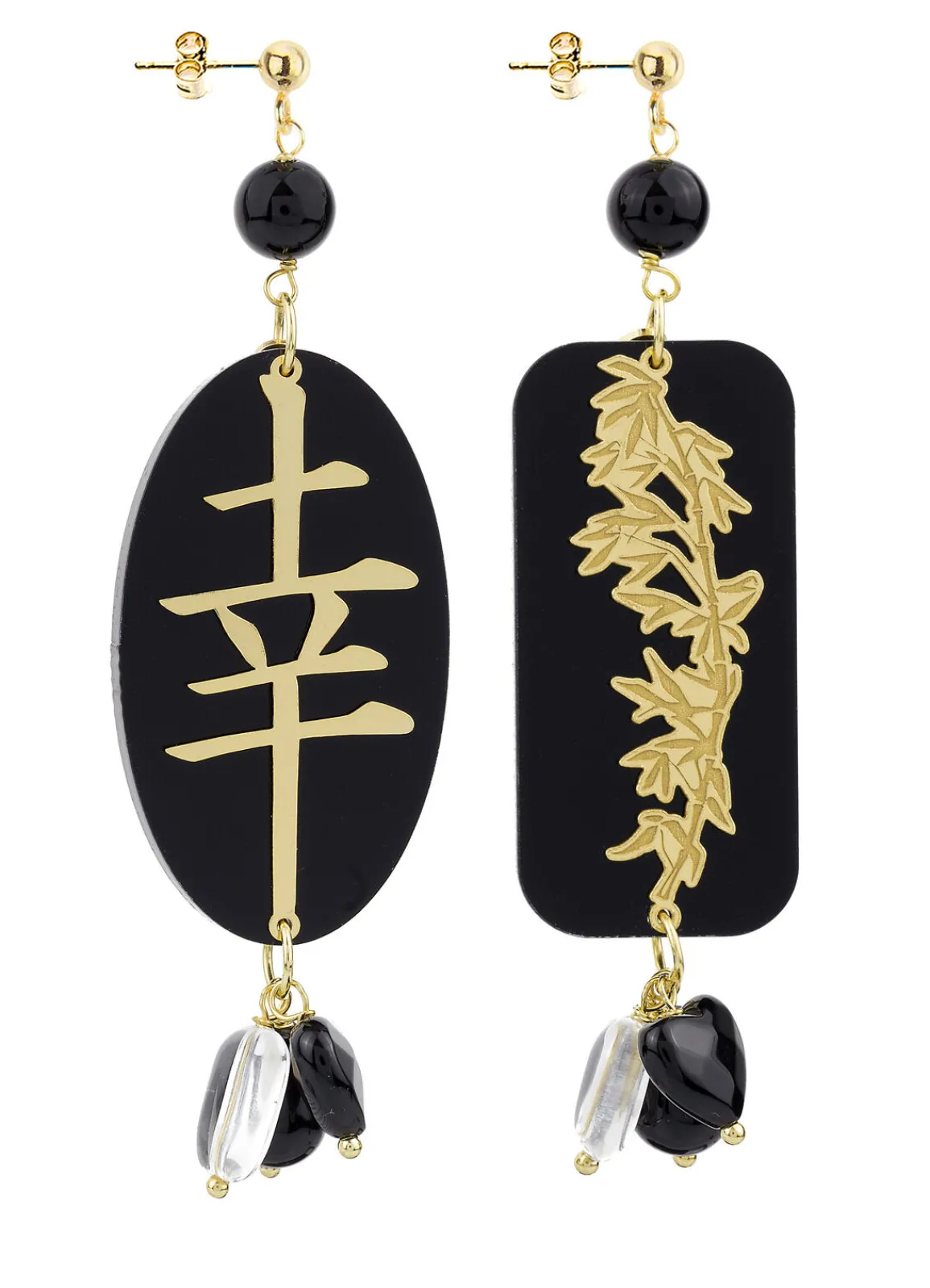Lebole Maison Orecchini Fortuna Plexi Nero