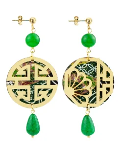 Lebole Maison Orecchini Fu Mini Verde