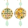 Lebole Maison Orecchini Fu Mini Verde Giada