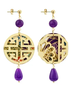 Lebole Maison Orecchini Fu Mini Viola