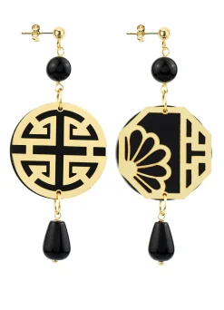 Lebole Maison Orecchini Fu Plexi Mini Nero