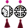 Lebole Maison Orecchini Fu Plexi Nappa Fucsia