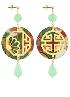 Lebole Maison Orecchini Fu Verde Giada