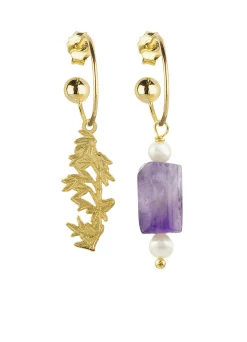 Lebole Maison Orecchini Hoop Bambù Viola