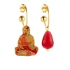 Lebole Maison Orecchini Hoop Buddha Rubino
