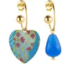 Lebole Maison Orecchini Hoop Cuore Azzurro