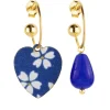 Lebole Maison Orecchini Hoop Cuore Blu