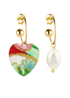 Lebole Maison Orecchini Hoop Cuore Perla