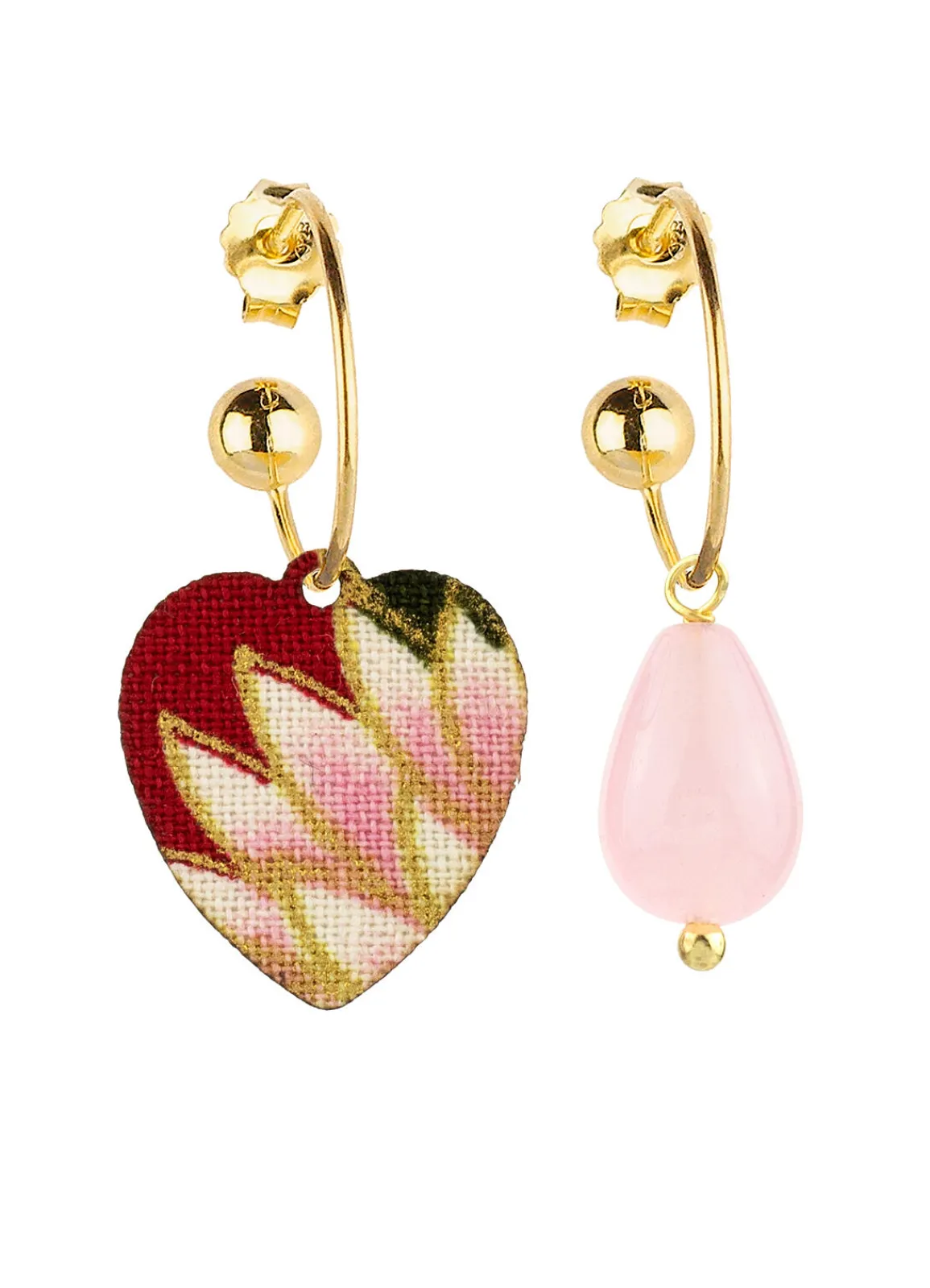 Lebole Maison Orecchini Hoop Cuore Rosa
