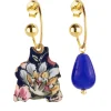 Lebole Maison Orecchini Hoop Dama Blu