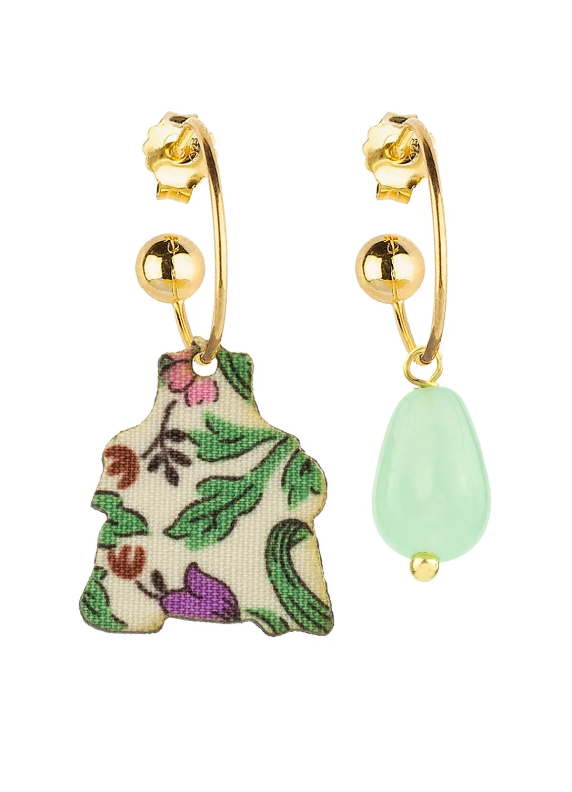 Lebole Maison Orecchini Hoop Dama Verde Giada
