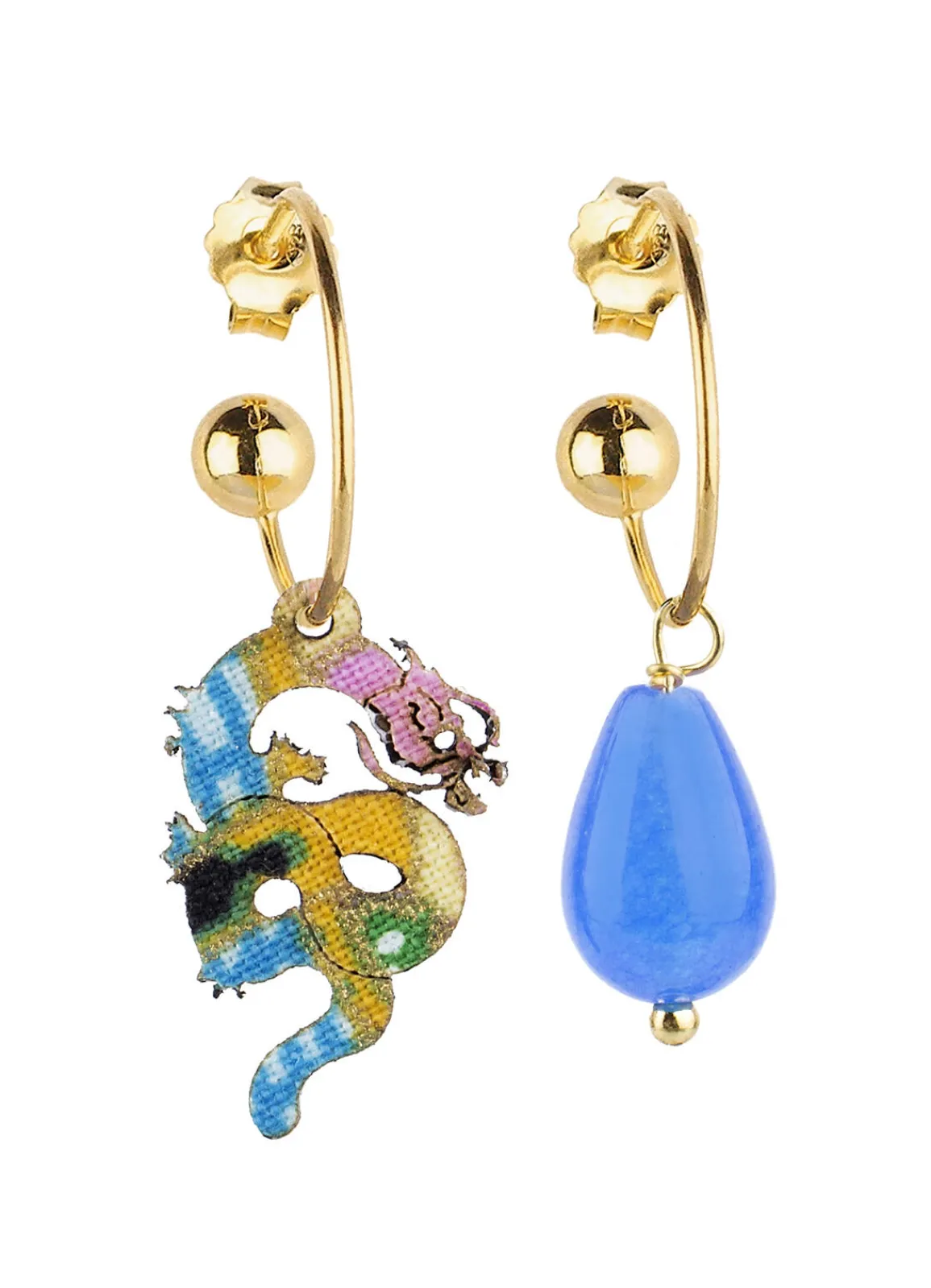Lebole Maison Orecchini Hoop Drago Azzurro