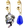 Lebole Maison Orecchini Hoop Drago Blu
