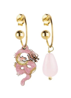 Lebole Maison Orecchini Hoop Drago Rosa