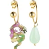 Lebole Maison Orecchini Hoop Drago Verde Giada