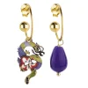 Lebole Maison Orecchini Hoop Drago Viola