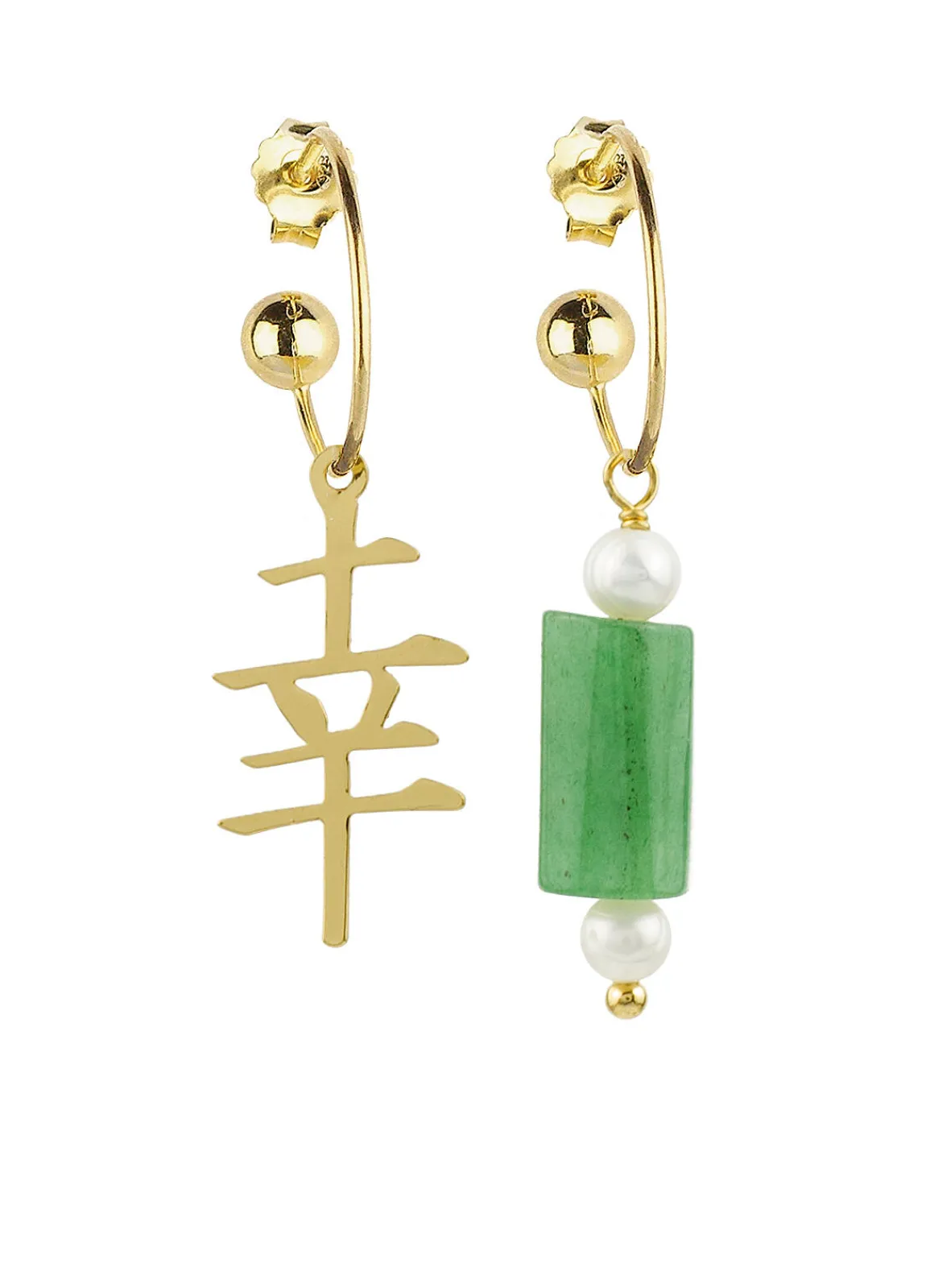 Lebole Maison Orecchini Hoop Fortuna Verde