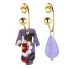 Lebole Maison Orecchini Hoop Kimono Lilla