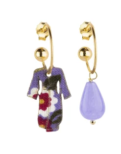 Lebole Maison Orecchini Hoop Kimono Lilla