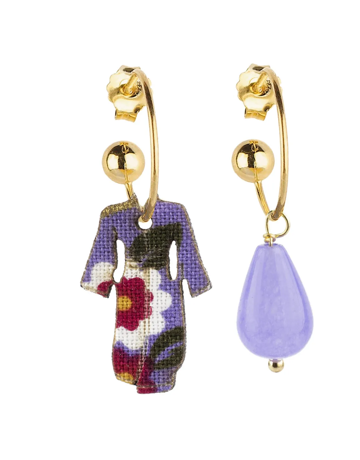 Lebole Maison Orecchini Hoop Kimono Lilla