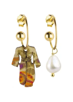 Lebole Maison Orecchini Hoop Kimono Perla