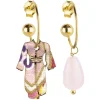 Lebole Maison Orecchini Hoop Kimono Rosa
