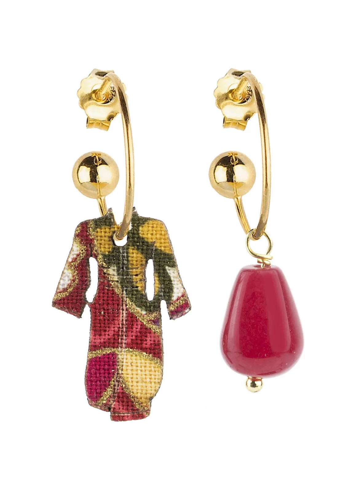 Lebole Maison Orecchini Hoop Kimono Rubino