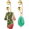 Lebole Maison Orecchini Hoop Kimono Verde