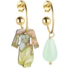 Lebole Maison Orecchini Hoop Kimono Verde Giada