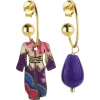 Lebole Maison Orecchini Hoop Kimono Viola