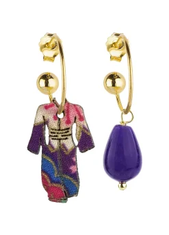 Lebole Maison Orecchini Hoop Kimono Viola