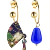 Lebole Maison Orecchini Hoop Ventaglio Blu