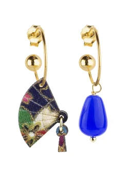 Lebole Maison Orecchini Hoop Ventaglio Blu