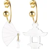 Lebole Maison Orecchini Hoop Ventaglio Plexi Trasparente
