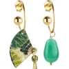 Lebole Maison Orecchini Hoop Ventaglio Verde