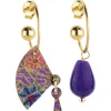 Lebole Maison Orecchini Hoop Ventaglio Viola