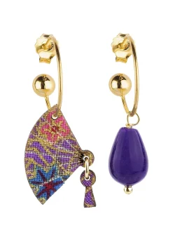 Lebole Maison Orecchini Hoop Ventaglio Viola