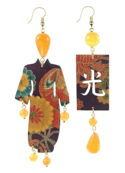Lebole Maison Orecchini Kimono Grande Arancio