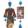 Lebole Maison Orecchini Kimono Grande Azzurro