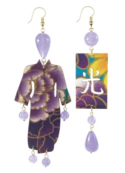 Lebole Maison Orecchini Kimono Grande Lilla
