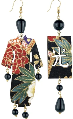 Lebole Maison Orecchini Kimono Grande Nero