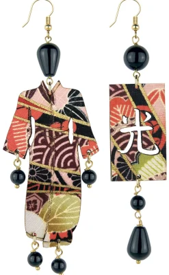Lebole Maison Orecchini Kimono Grande Nero