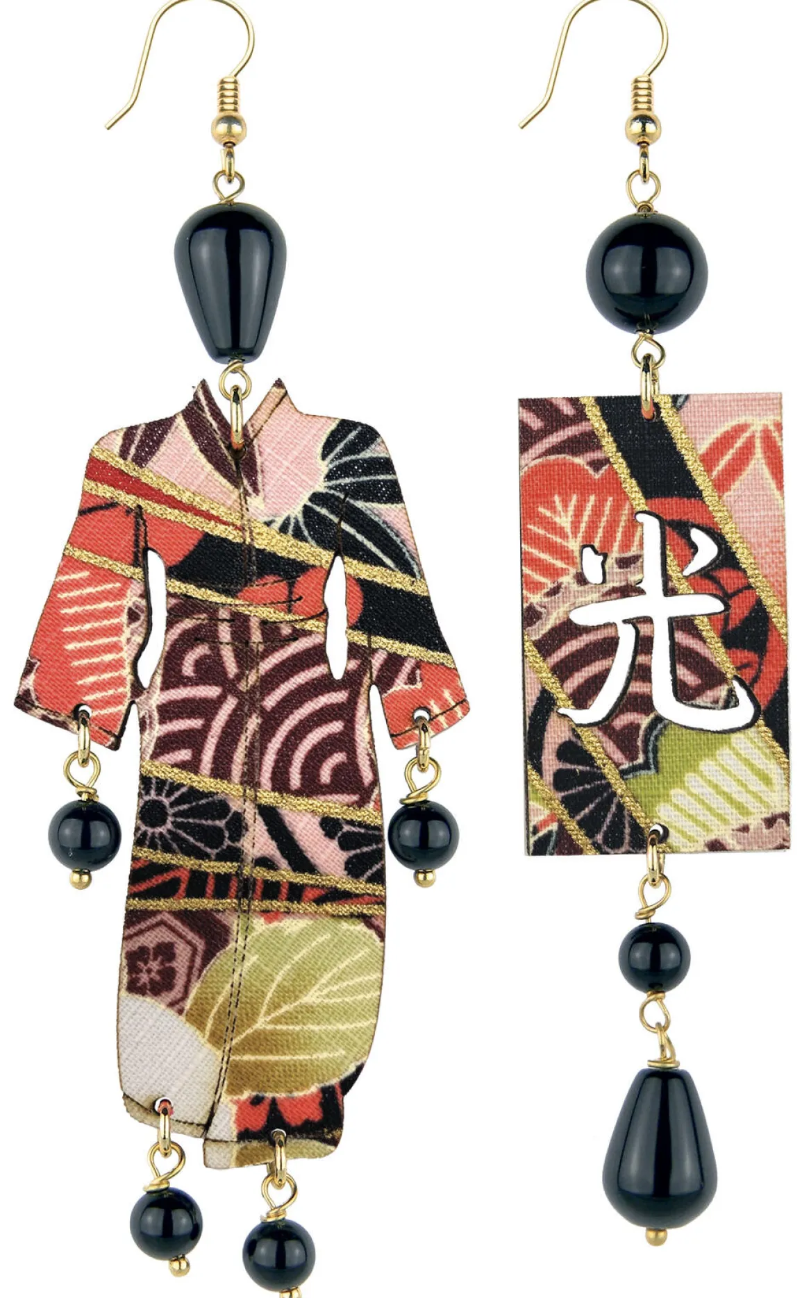Lebole Maison Orecchini Kimono Grande Nero