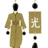 Lebole Maison Orecchini Kimono Grande Oro Nero