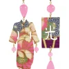 Lebole Maison Orecchini Kimono Grande Rosa Fluo