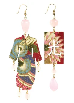 Lebole Maison Orecchini Kimono Grande Rosa Cipria