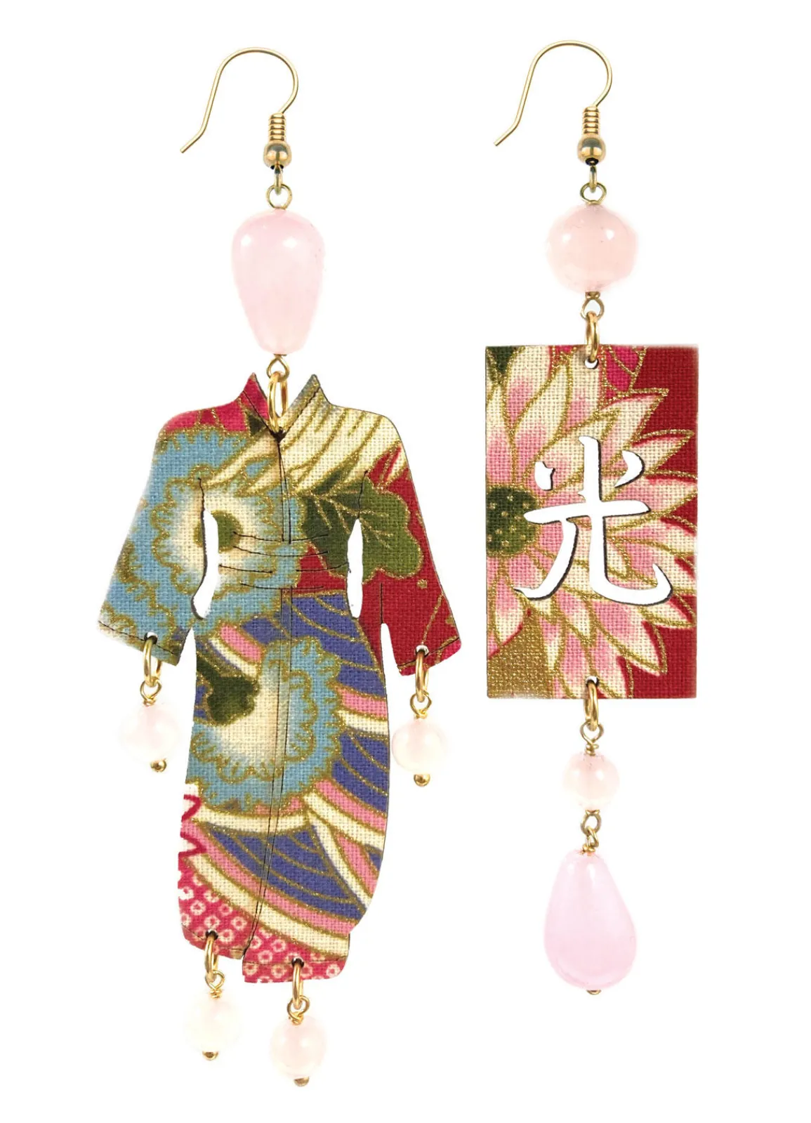 Lebole Maison Orecchini Kimono Grande Rosa Cipria