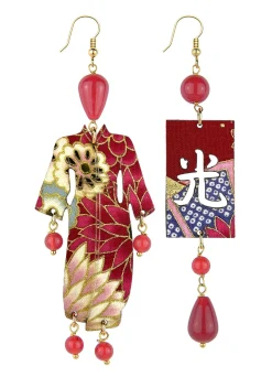 Lebole Maison Orecchini Kimono Grande Rubino