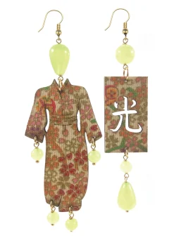 Lebole Maison Orecchini Kimono Grande Verde Prato